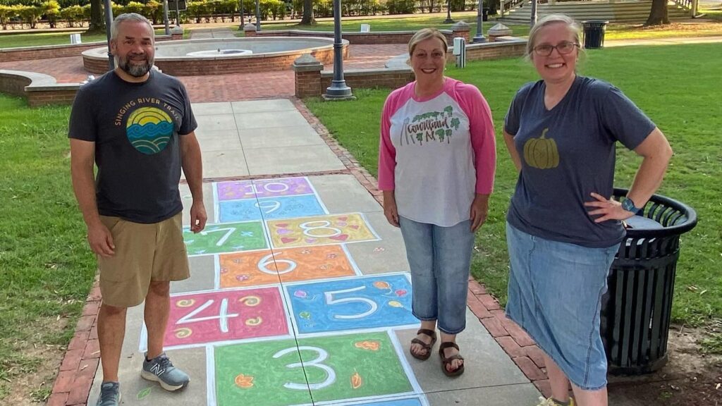 Singing River Trail commissions new hopscotch court in Courtland Singing River Trail commissions new hopscotch court in Courtland