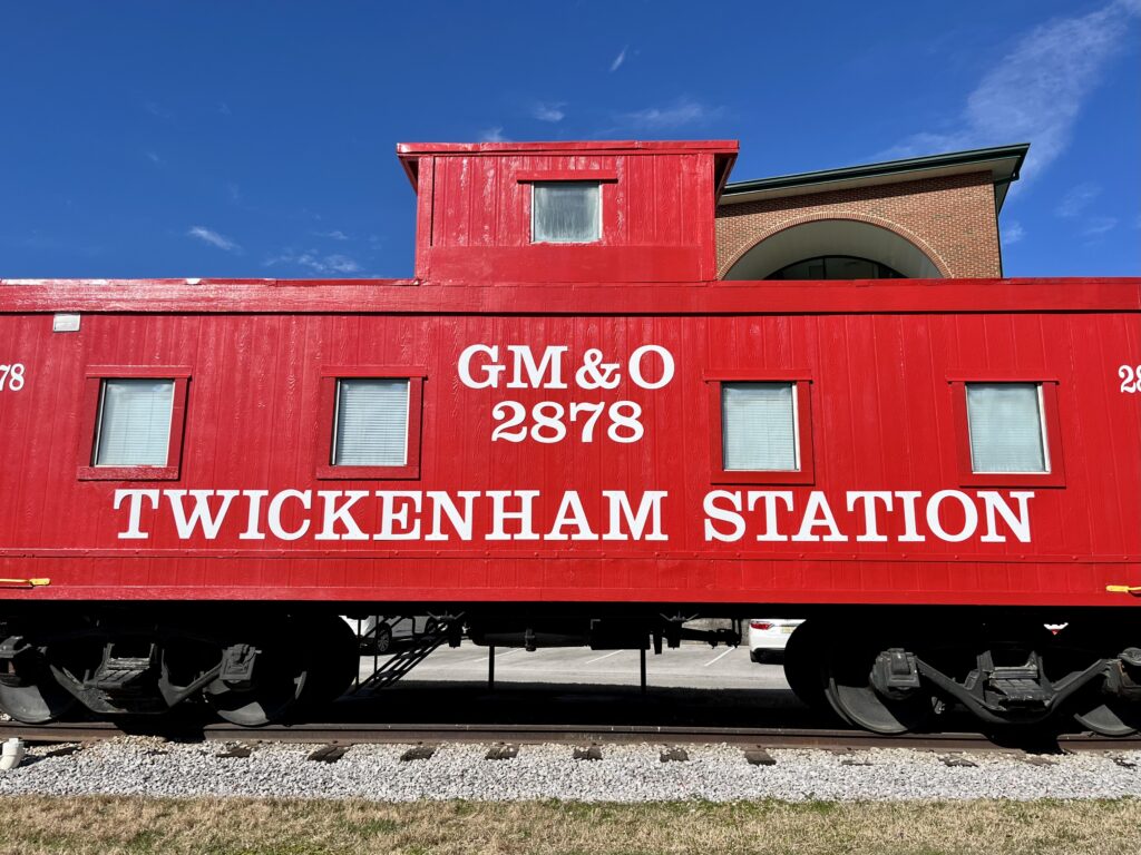 The red railroad car on Church Street has an interesting past
