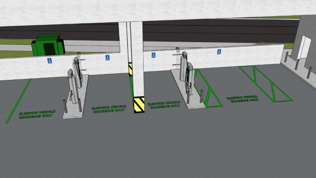 New electric vehicle charging stations coming to downtown parking garage New electric vehicle charging stations coming to downtown parking garage