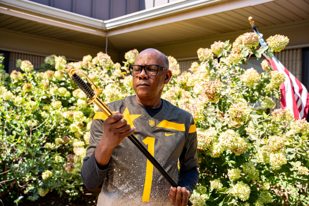 The struggle for local Veterans is real—how Bradford is helping right now 4 Terrence—a former veteran—with his marine sword