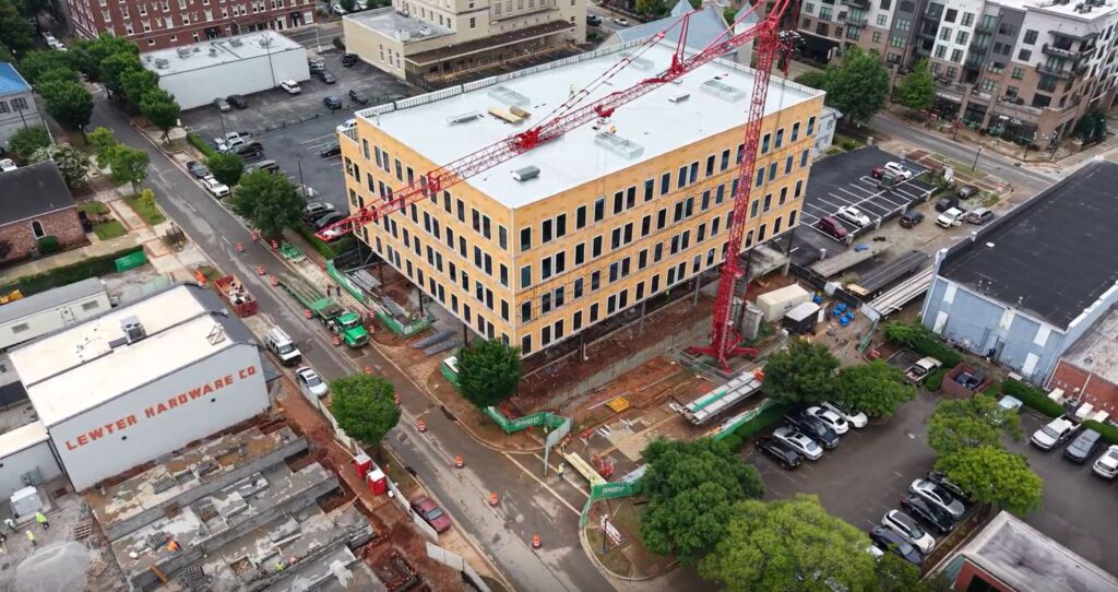 New Lewter District office building hits construction milestone